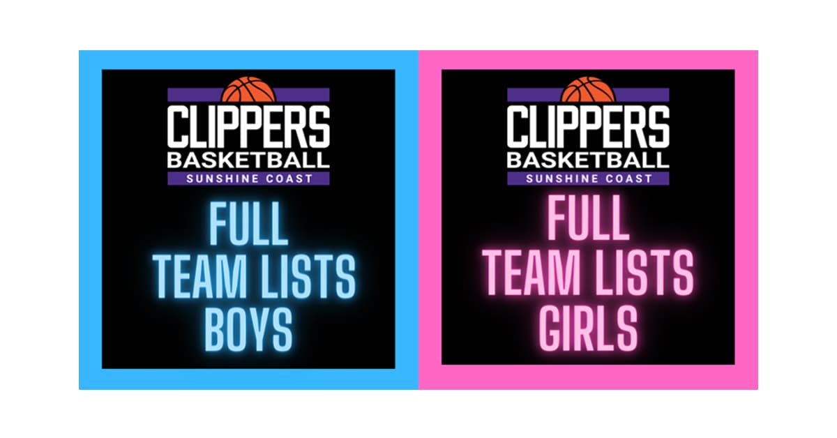 Suncoast Clippers Basketball Full Team Lists