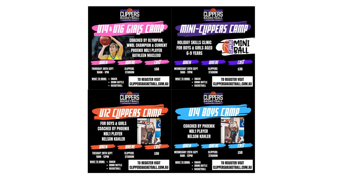 Suncoast Clippers Basketball September Holiday Camps