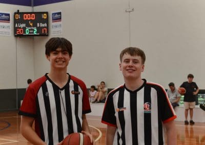 Suncoast Clippers Basketball Clippers Basketball Refs two young referees holding a ball scaled